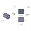 Aluminum Spacer 7/16'' OD x .257'' ID x 1/2'' Long-Black Anodized