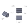 Aluminum Spacer 7/16'' OD x .257'' ID x 17/32'' Long