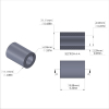 Aluminum Spacer 7/16'' OD x .257'' ID x 5/8'' Long