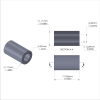 Aluminum Spacer 7/16'' OD x .257'' ID x 3/4'' Long-Black Anodized