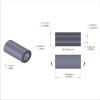 Aluminum Spacer 7/16'' OD x .257'' ID x 13/16'' Long