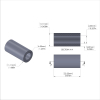 Aluminum Spacer 7/16'' OD x .257'' ID x 7/8'' Long-Black Anodized