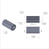 Aluminum Spacer 7/16'' OD x .257'' ID x 7/8'' Long