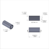 Aluminum Spacer 7/16'' OD x .257'' ID x 1.000'' Long-Black Anodized