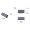 Aluminum Spacer 7/16'' OD x .257'' ID x 1.000'' Long