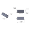 Aluminum Spacer 7/16'' OD x .257'' ID x 1-1/16'' Long
