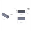 Aluminum Spacer 7/16'' OD x .257'' ID x 1-1/8'' Long-Black Anodized