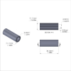 Aluminum Spacer 7/16'' OD x .257'' ID x 1-3/16'' Long