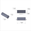 Aluminum Spacer 7/16'' OD x .257'' ID x 1-1/4'' Long-Black Anodized