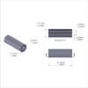Aluminum Spacer 7/16'' OD x .257'' ID x 1-1/4'' Long