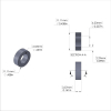 Aluminum Spacer 7/16'' OD x .257'' ID x 9/64'' Long