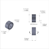 Aluminum Spacer 7/16'' OD x .319'' ID x 7/32'' Long, Plain Aluminum Finish