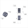 Aluminum Spacer 7/16'' OD x .319'' ID x 1/4'' Long-Black Anodized