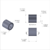 Aluminum Spacer 7/16'' OD x .319'' ID x 7/16'' Long