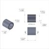 Aluminum Spacer 7/16'' OD x .319'' ID x 15/32'' Long, Plain Aluminum Finish