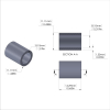 Aluminum Spacer 7/16'' OD x .319'' ID x 9/16'' Long-Black Anodized