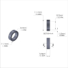 Aluminum Spacer 7/16'' OD x .319'' ID x 1/8'' Long -Black Anodized