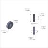 Aluminum Spacer 7/16'' OD x .172'' ID x 7/64'' Long, Plain Aluminum Finish