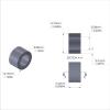 Aluminum Spacer 1/2'' OD x .326'' ID x 19/64'' Long