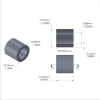 Aluminum Spacer 1/2'' OD x .328'' ID x .475'' Long, Plain Aluminum Finish