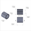 Aluminum Spacer 1/2'' OD x .326'' ID x 17/32'' Long