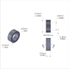 Aluminum Spacer 1/2'' OD x .328ID x .185'' Long, Plain Aluminum Finish