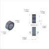 Aluminum Spacer 1/2'' OD x .328ID x .208'' Long, Plain Aluminum Finish