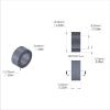 Aluminum Spacer 1/2'' OD x .328ID x .225'' Long, Plain Aluminum Finish