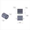 Aluminum Spacer 1/2'' OD x .333ID x .560'' Long, Plain Aluminum Finish