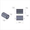 Aluminum Spacer 1/2'' OD x .333'' ID x .729'' Long, Plain Aluminum Finish