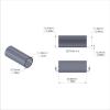 Aluminum Spacer 1/2'' OD x .441'' ID x 1.200'' Long, Plain Aluminum Finish