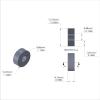 Aluminum Spacer 1/2'' OD x .192'' ID x 3/16'' Long - Black Anodized