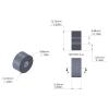 Aluminum Spacer 1/2'' OD x .192'' ID x 1/4'' Long, Black Anodized Finish
