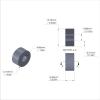 Aluminum Spacer 1/2'' OD x .192'' ID x 1/4'' Long, Plain Aluminum Finish