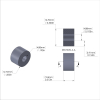 Aluminum Spacer 1/2'' OD x .192'' ID x 5/16'' Long