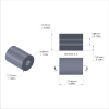 Aluminum Spacer 1/2'' OD x .192'' ID x 11/16'' Long