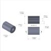 Aluminum Spacer 1/2'' OD x .192'' ID x 3/4'' Long - Black Anodized