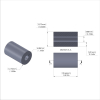Aluminum Spacer 1/2'' OD x .192'' ID x 13/16'' Long