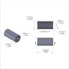 Aluminum Spacer 1/2'' OD x .192'' ID x 1.000'' Long - Black Anodized