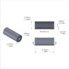Aluminum Spacer 1/2'' OD x .192'' ID x 1-1/4'' Long, Plain Aluminum Finish
