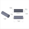 Aluminum Spacer 1/2'' OD x .192'' ID x 1-7/16'' Long