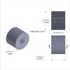 Aluminum Standoff 1/2'' OD x 10-24 Thread x 3/8'' Long, Plain Aluminum Finish
