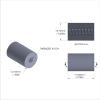 Aluminum Standoff 1/2'' OD x 10-24 Thread x 3/4'' Long, Plain Aluminum Finish