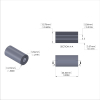 Aluminum Spacer 1/2'' OD x .219'' ID x 1.000'' Long