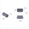 Aluminum Spacer 1/2'' OD x .257'' ID x .900'' Long, Plain Aluminum Finish