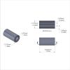 Aluminum Spacer 1/2'' OD x .257'' ID x 1.010'' Long, Plain Aluminum Finish