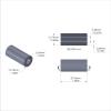 Aluminum Spacer 1/2'' OD x .257'' ID x 1.100'' Long