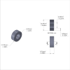 Aluminum Spacer 1/2'' OD x .257'' ID x 3/16'' Long
