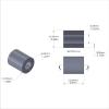 Aluminum Spacer 1/2'' OD x .257'' ID x 15M'' Long - Clear Anodized