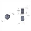 Aluminum Spacer 1/2'' OD x .257'' ID x 1/4'' Long - Black Anodized